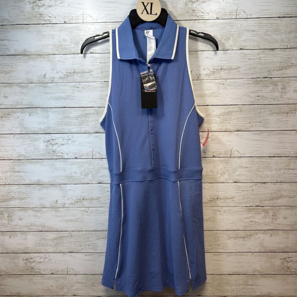 Fabletics Sleeveless Blue Polo Mini Dress